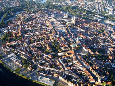 Panoramablick über die Lübecker Innenstadt